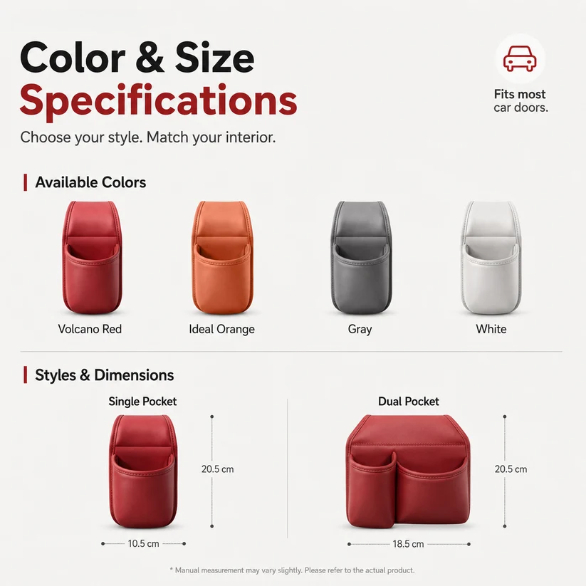 Zincveil Car Door Storage Pocket Organizer